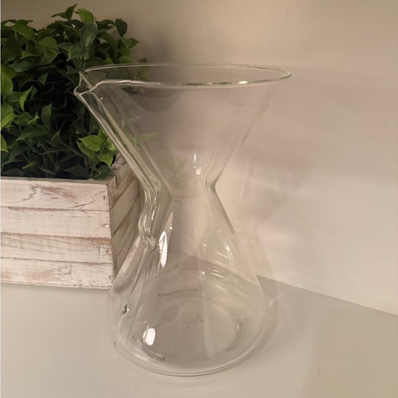 Chemex Pyrex Glass Pour Over Coffee Maker Carafe with stamp no collar
